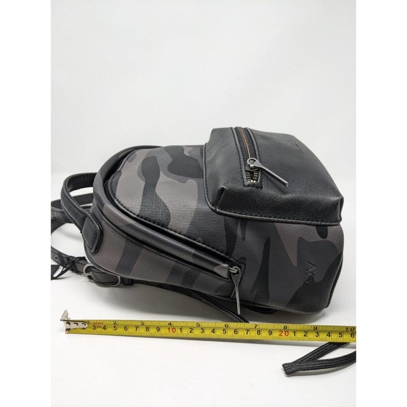 MATT AND NAT Bali Mini Vegan Leather Black Camo Small Backpack NWT